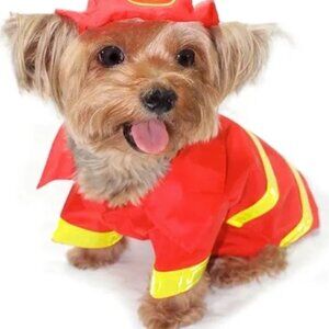 NEW- PET Halloween Costume - Fireman Size XS/S